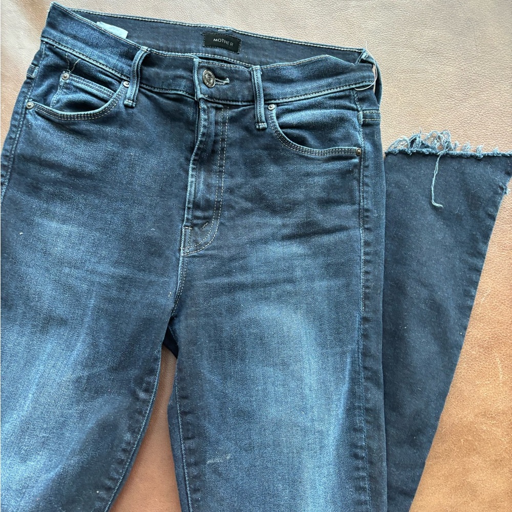 MOTHER Jeans The Stunner Zip Two Step Fray Wash Last Call Size 25 - Picture 5 of 10